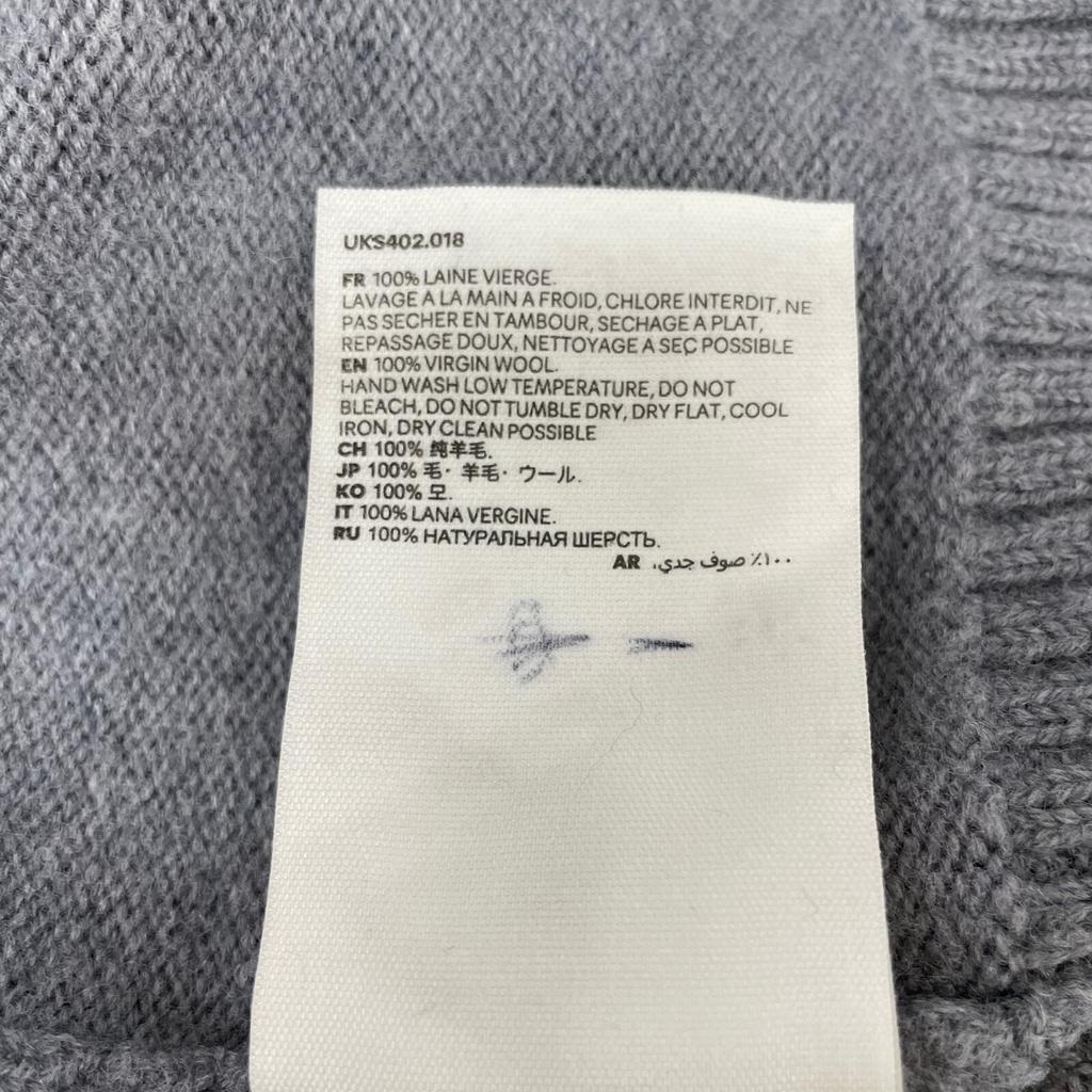 Ami Paris UKS402.018 24AW Grey X Grey Heart Logo Turtleneck Knit Tops L grayUsed