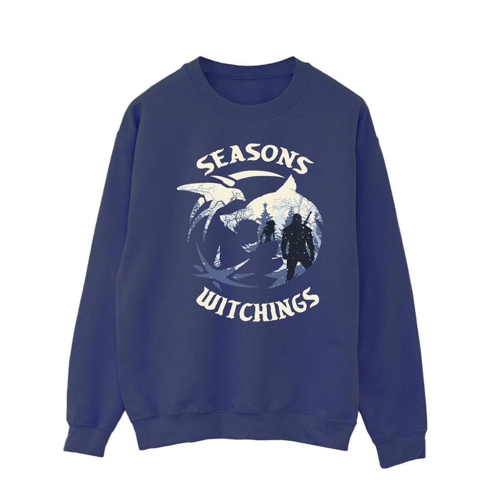 Netflix Mens The Witcher Christmas Wolf Sweatshirt