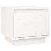 Bedside Table - Maison Exclusive - White - Solid Pine - 35x34x32 Cm