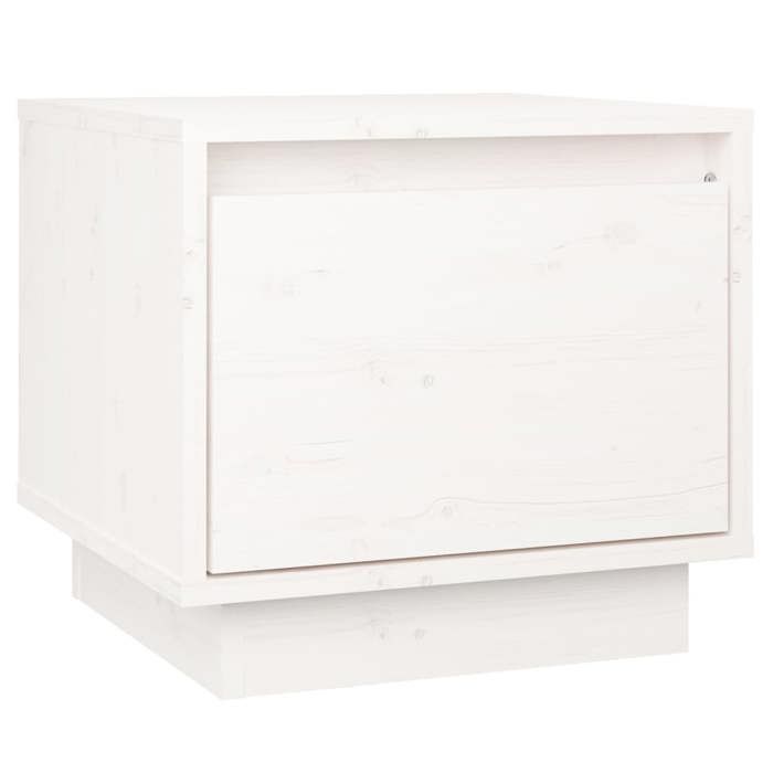 Bedside Table - Maison Exclusive - White - Solid Pine - 35x34x32 Cm