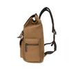 Vintage Texture PU Leather Canvas Splicing Backpacks Fashion Microfiber Leather Couple Rucksack Student Computer Schoolbag Trendy Men's Shoulder Bag