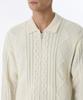 Musinsa Standard Aran Cable Collared Knit Zip-Up [Cream]