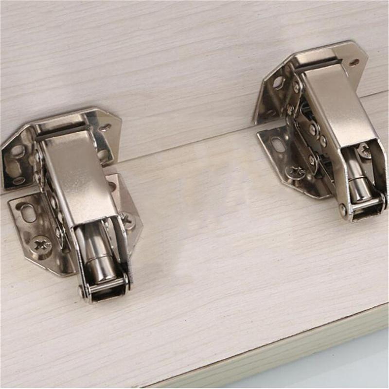 1-10PCS Cabinet Hinge 90 Degree 3/4in No-Drilling Hole Cupboard Door Hydraulic Hinges Soft Close With Screws Furniture Hardware