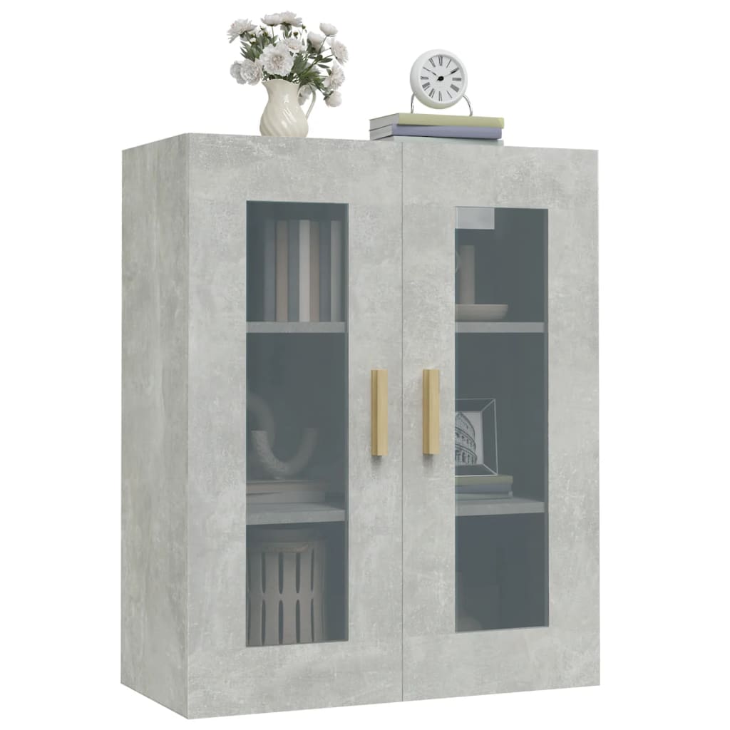 Vidaxl Wall Cabinet, Concrete Grey, 69.5X34X90 Cm