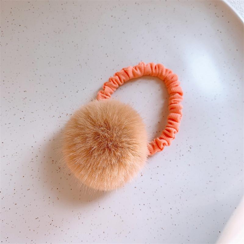 Cute Furry Hair Clip For Kids Fluffy Ball Barrette Girls Plush Hairclip Baby Pompoms Hair Tie Elastic Hair Rope Headdress