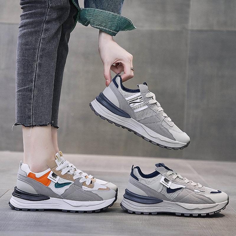 Spring new dad women's shoes trendy lace-up platform student sports and leisure shoes