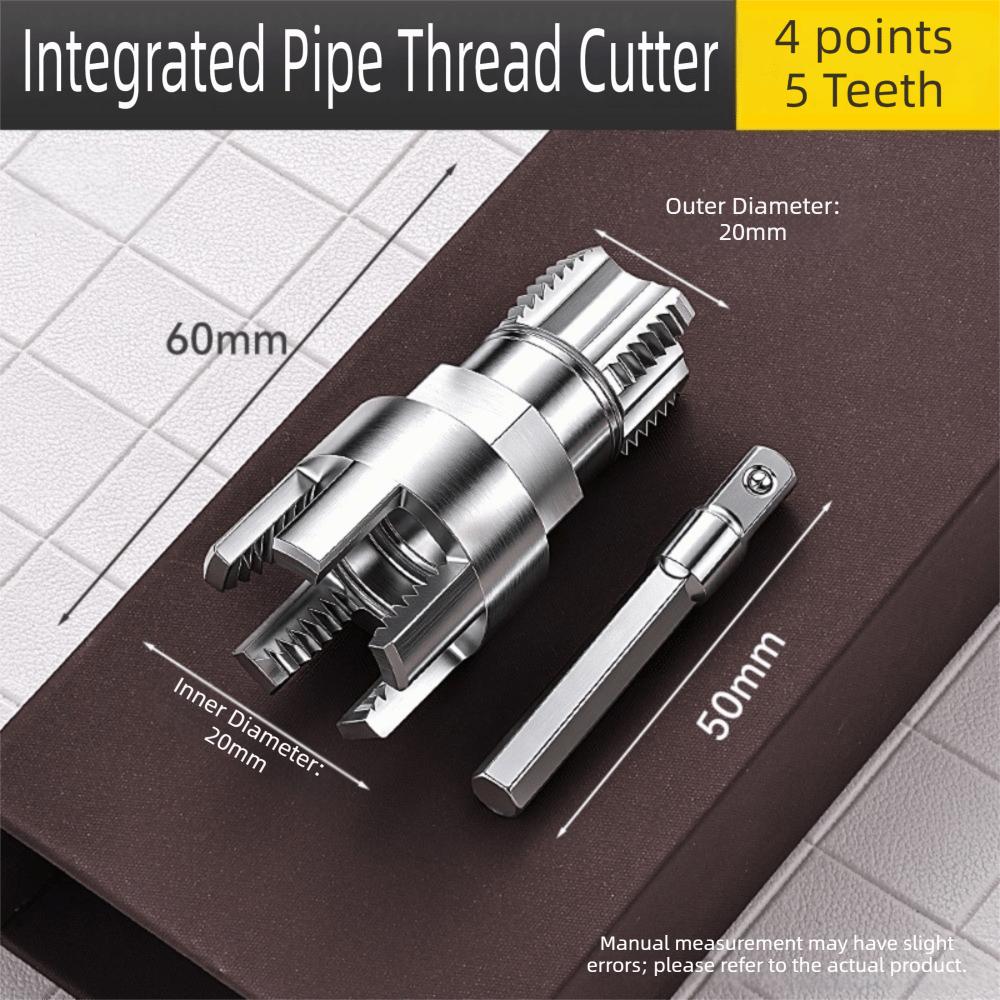 1/2 inch and 3/4 inch Pipe Threading Tool Hex Shank 5 Tooth Pipe Thread Cutter Quick Threading Pipe Threading Die