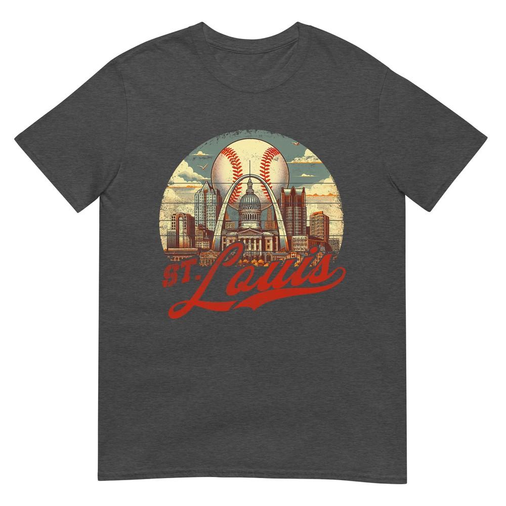 Vintage St Louis Skyline Gameday Retro Baseball TShirt