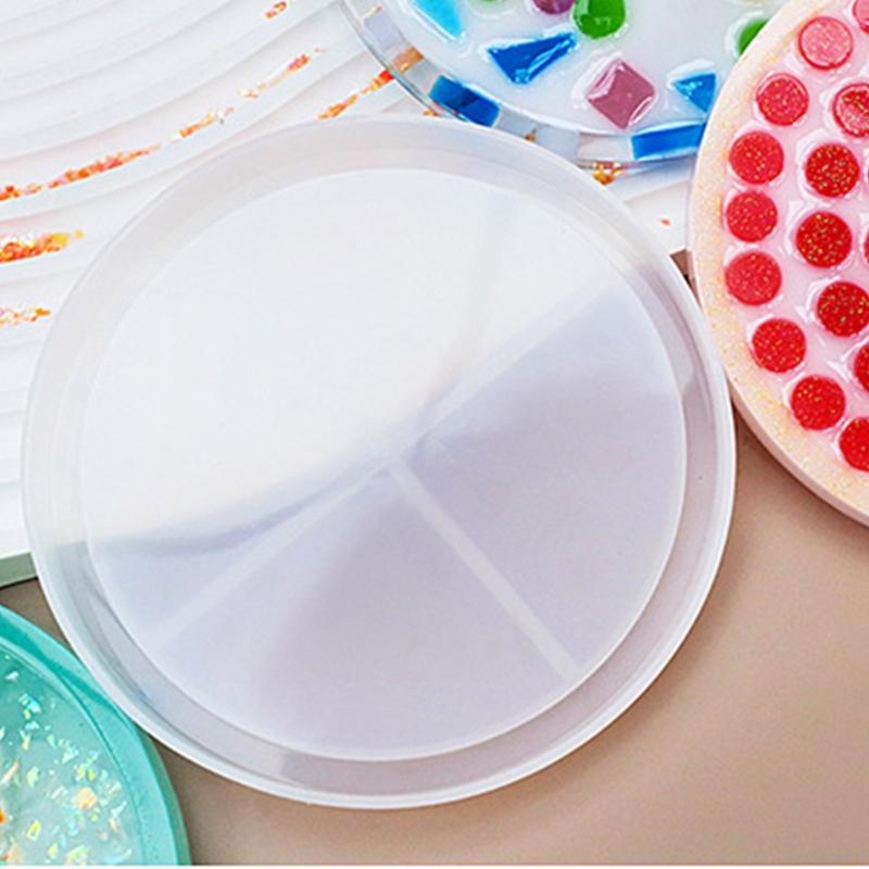 Heart Coaster Molds Round Silicone Coaster Molds Cup Mat Mold Pentagram Epoxy Casting Mold for Resin Coaster Home Decor