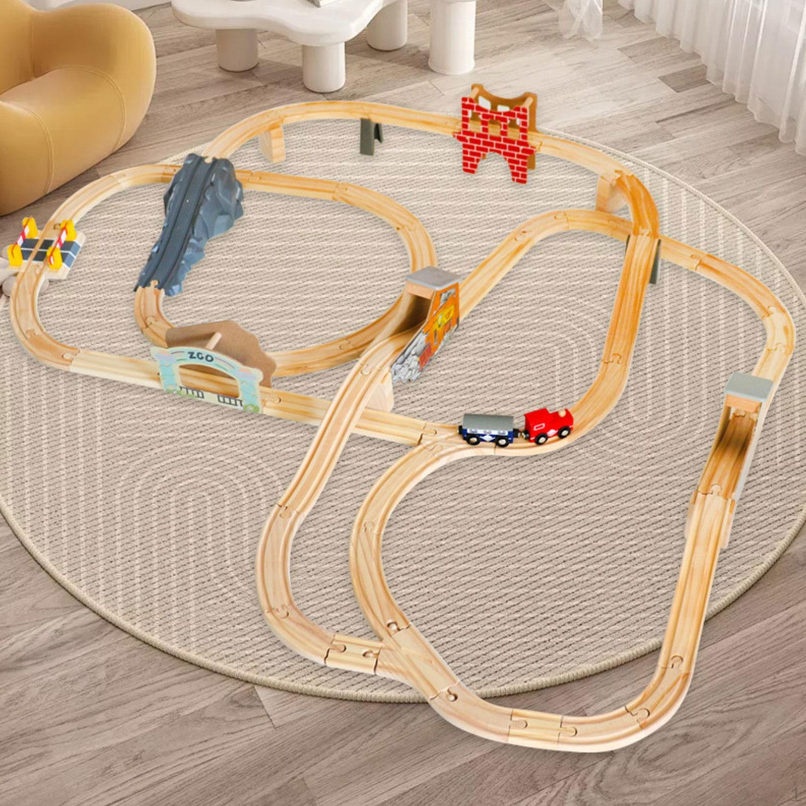 

Дерев яний Пазл Набір Залізничних Колій Дитяча Розвиваюча Іграшка Дошкільне Навчання Монтессорі для Zoo Track