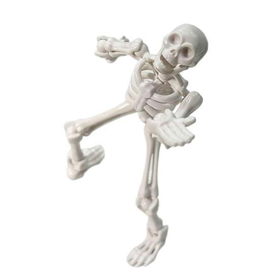 3D Printed Skeleton Action Figure Plastic Articulated Skeleton Toy with Movable Joints Collectible Action Figure for Desktop Decor