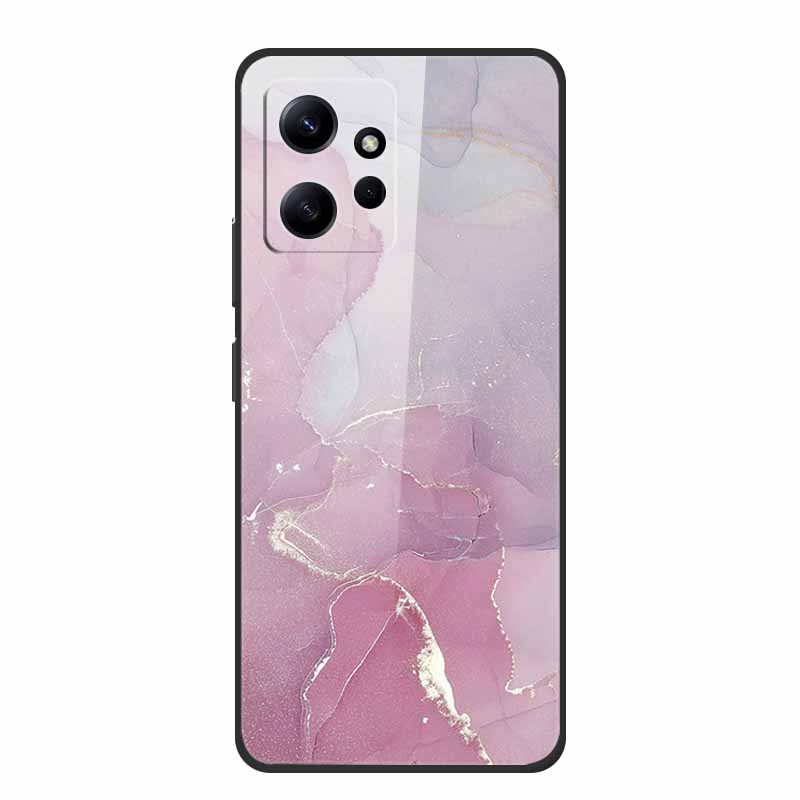 Marble For Redmi Note 12 4G Glass Case Tempered Back Cover Hard Cases For Xiaomi Redmi Note12 4G Protective Shell Colorful Capa