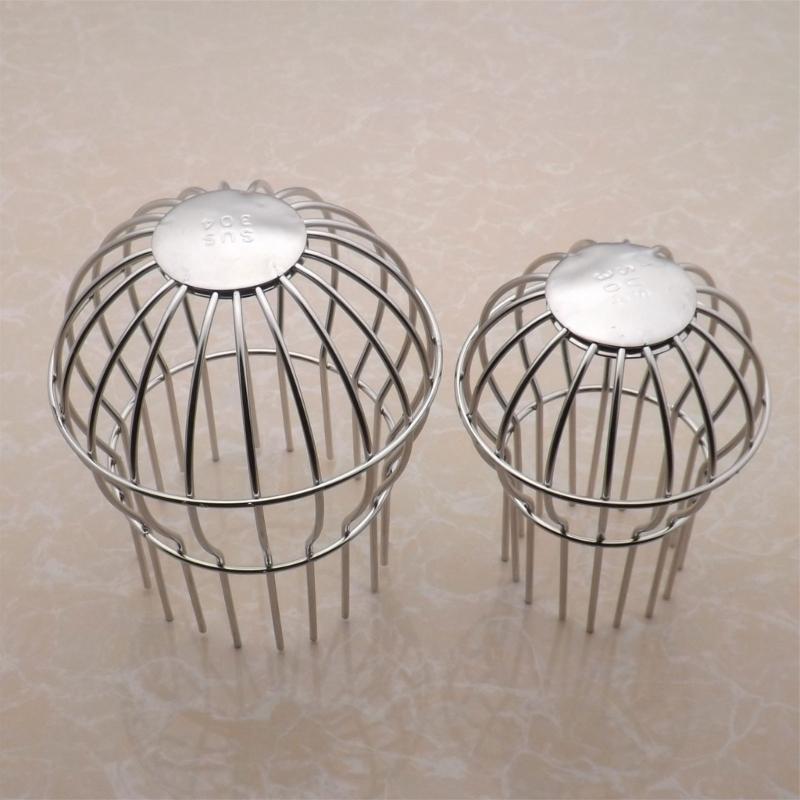 Upgraded Spherical Leaf Guards Drain Cover Steel Anti Clogging Design Drain Grate for Roof Balcony Easy Installation