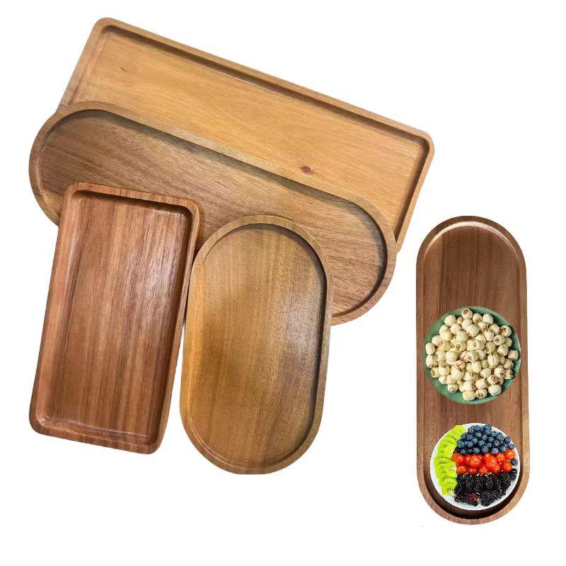 Acacia Wood Multifunctional Fruit Platter for Home Use