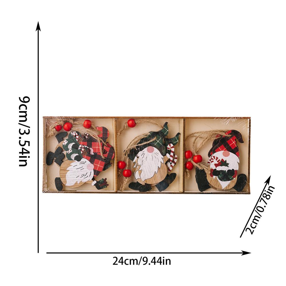 

Нежный подвесной набор Санта-Клауса, украшение для елки с коробкой для хранения, уникальные рождественские украшения, подвески, декор для улицы и помещения
