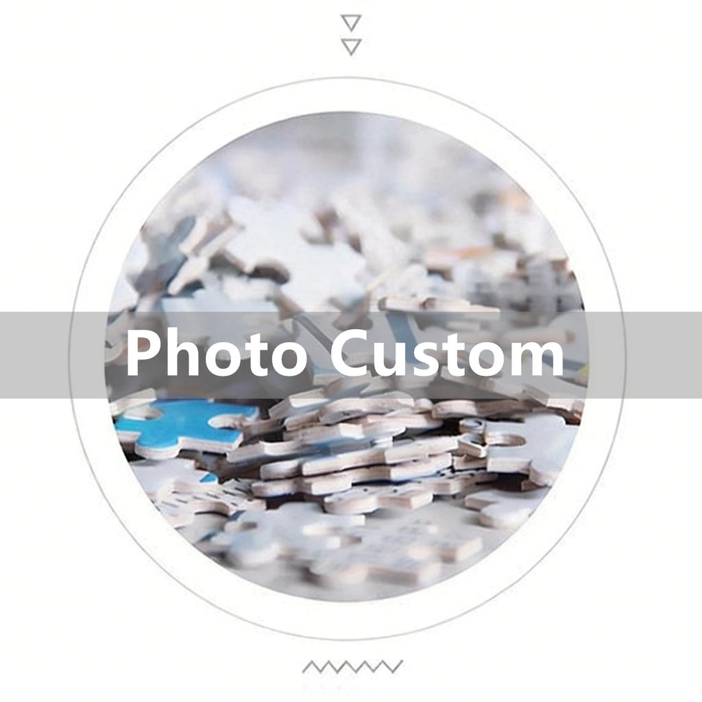Customized Round Wooden Jigsaw Puzzle Printing Kids Adults Photo Custom Jigsaw Puzzle