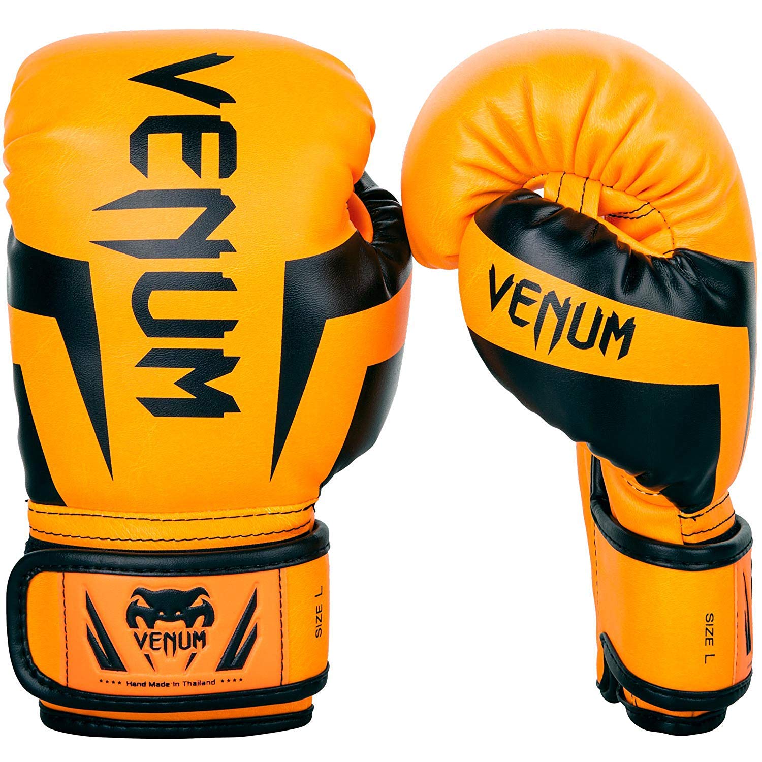 

VENUM Elite Boxing Gloves Kids (Neo Orange) (M) золотой