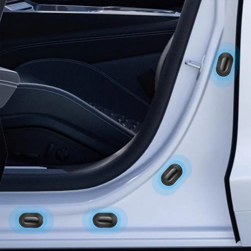 SEAMETAL 12pcs Car Door Shock Absorber Sound Absorbing Adhesive Closing Door Anti-Collision Strip Bumper Sticker