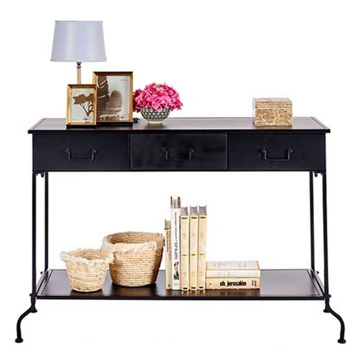 Console - GIFT DECOR - S3609231 - Métal Noir - 43 x 121 x 84,5 cm - Multicolore