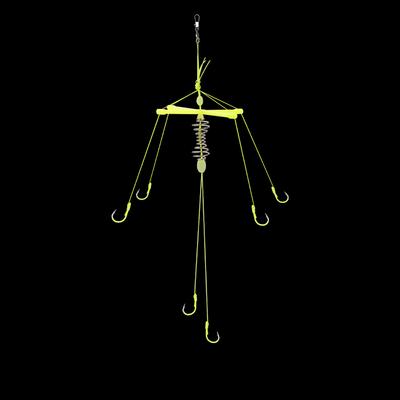 Fishing Lure Explosion 5 Hooks Bait Silver Carp Trap Feeder Cage Sharp Fishing Hook with Line Pressing Board Fishing Accessories