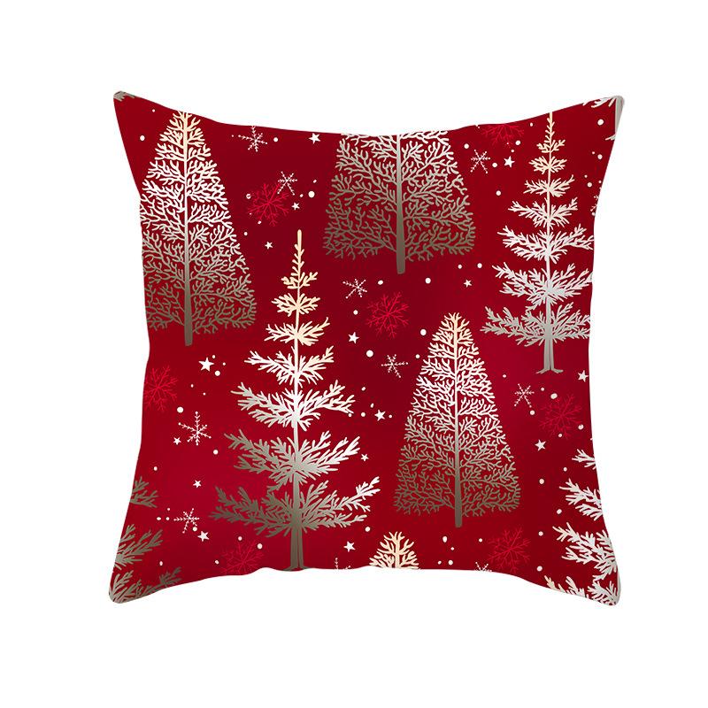 Red Series Christmas Pillow Covers for Home Use, Peach Skin Pillow Covers, Sofa Cushion Covers