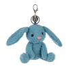 Apricot Lamb Blue Velvet Bunny Cute Soft Keychain Plush Toy, Perfect for Boys and Girls, Fits Kids Backpacks and Purses, 12cm