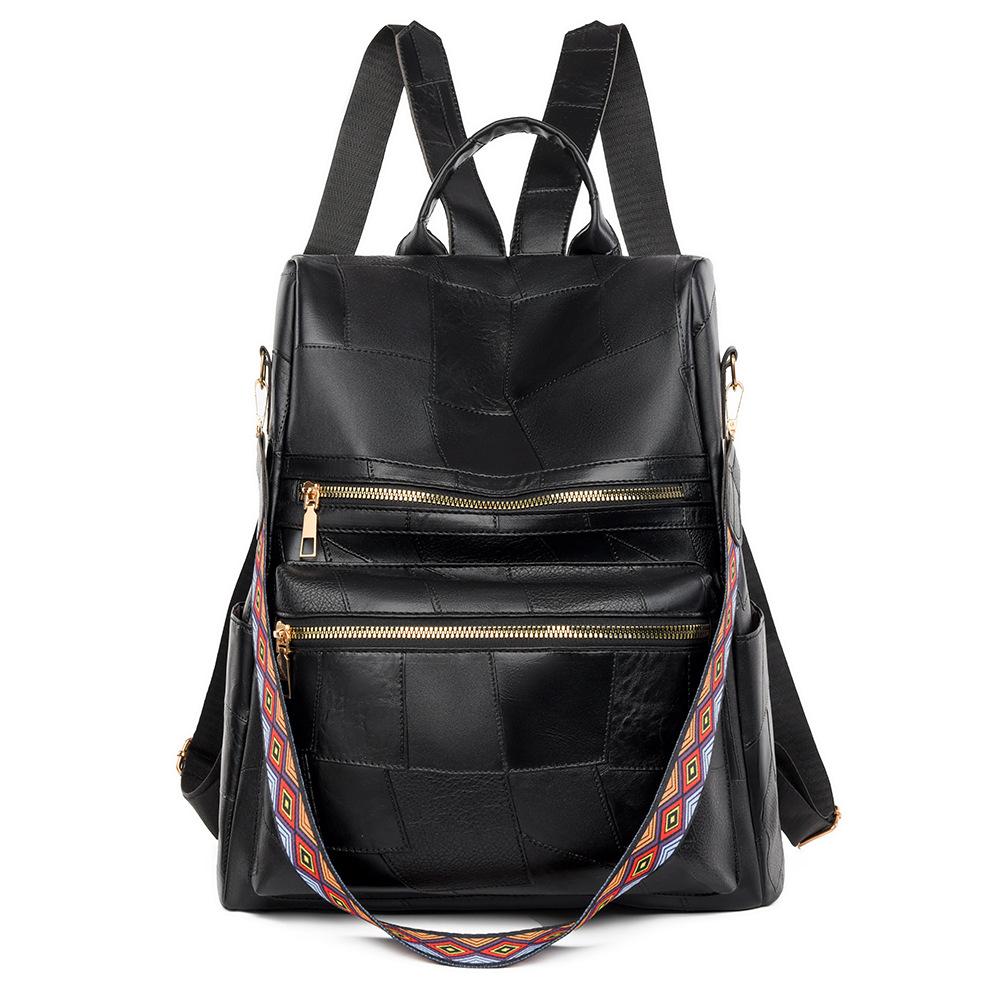Soft Leather Capacity Casual Backpack