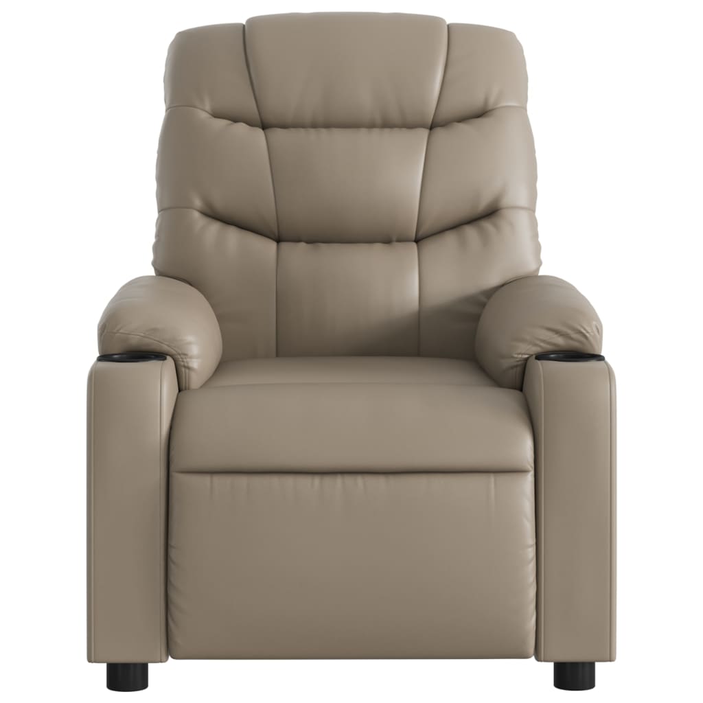 Relax Chair In Cappuccino Brown Artificial Leather