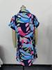 2026 Women's Summer Floral Print Short-Sleeve Cardigan Dress