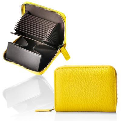 Mini Genuine for Women and Accordion Coin Card Auspicious Day Gift Outer [NEESE] Wallet, Leather, Bi-fold Wallet, Compact, Men, Style, Purse, Case,