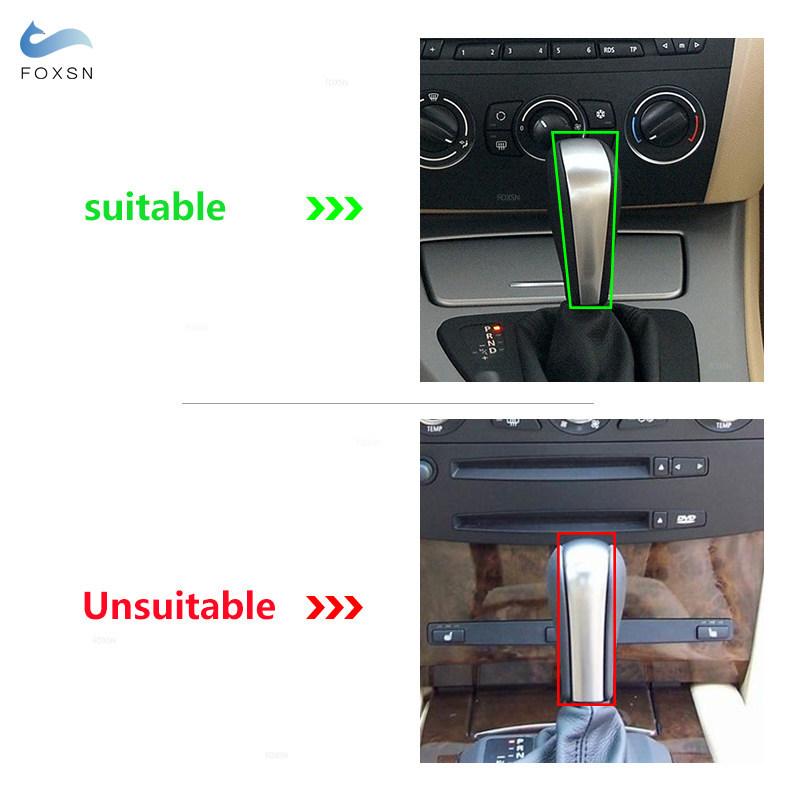 For BMW 1 3 Series E87 E90 E92 E93 X1 E84 Car Carbon Fiber Interior Central Control Gear Shift Knob Head Cover Protective Trim