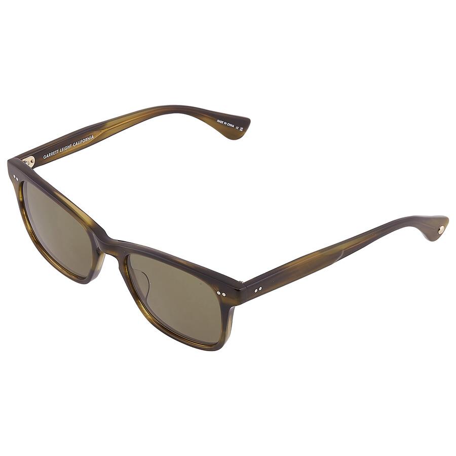 Garrett Leight Torrey Sun Green Square Unisex Sunglasses 2148 Dgfr Grn 51