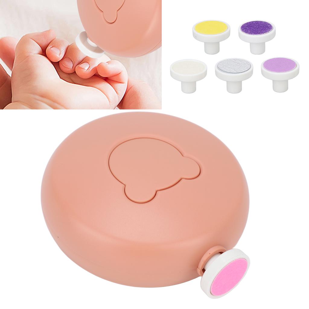 Electric Baby Nail Trimmer Nail File Tool Set Nail Clipper for Infant Baby with 6 Grinding Heads