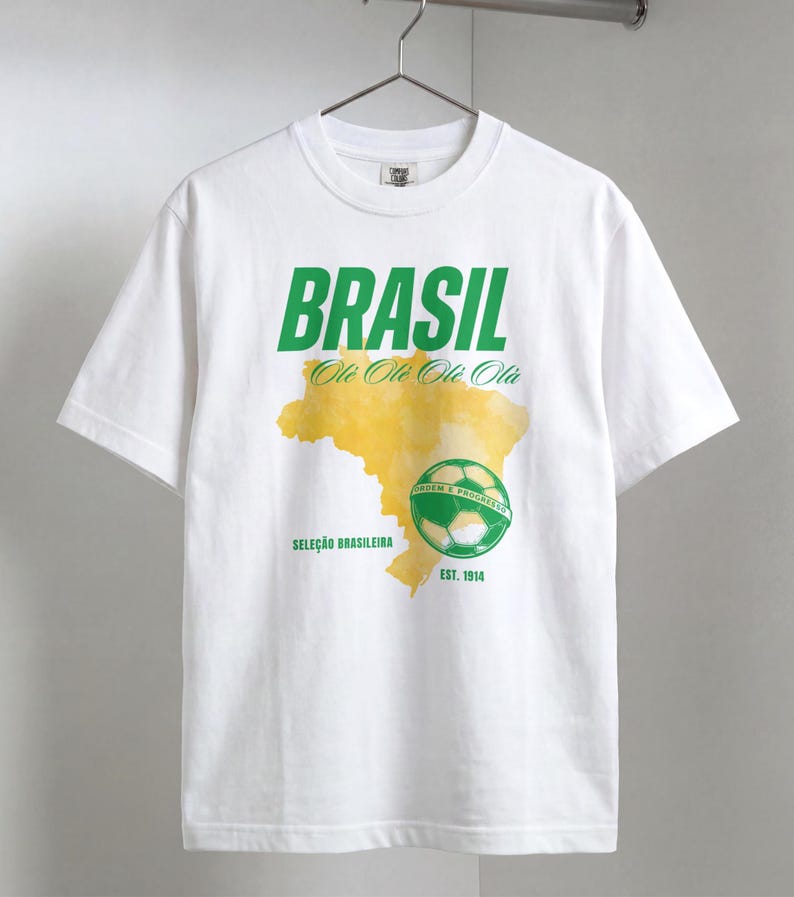 Brazil World Cup Shirt Vintage | Brasil Soccer Tee | Brazil Football Shirt Comfort Colors | Seleção Brasileira Tee S