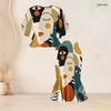 Women Plus Size Printed Round Neck Batwing Short Sleeve Ruffle Hem Top Fishtail Skirt Two Piece Set