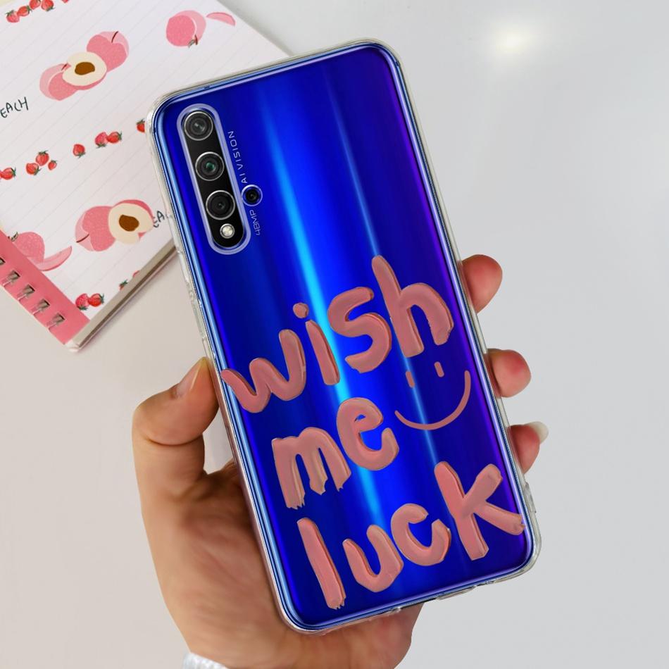 For Huawei Nova 5T Phone Case Nova5T YAL-L21 YAL-L61 YAL-L71 Elegant Printing Soft Silicone Clear TPU Slim Cases