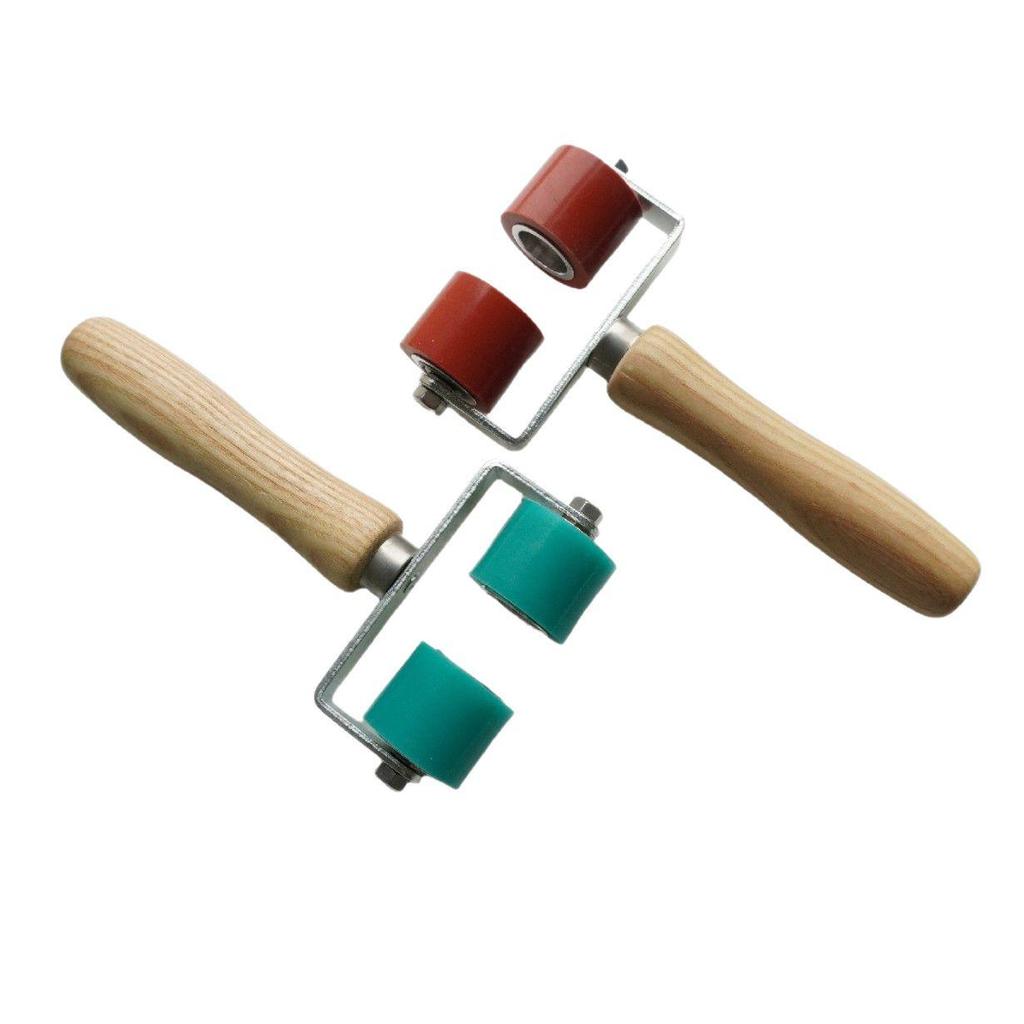 28mm Double Silicone High-Temp Resistant Handheld Pressure Roller - Double Bearing for Edge Sealing