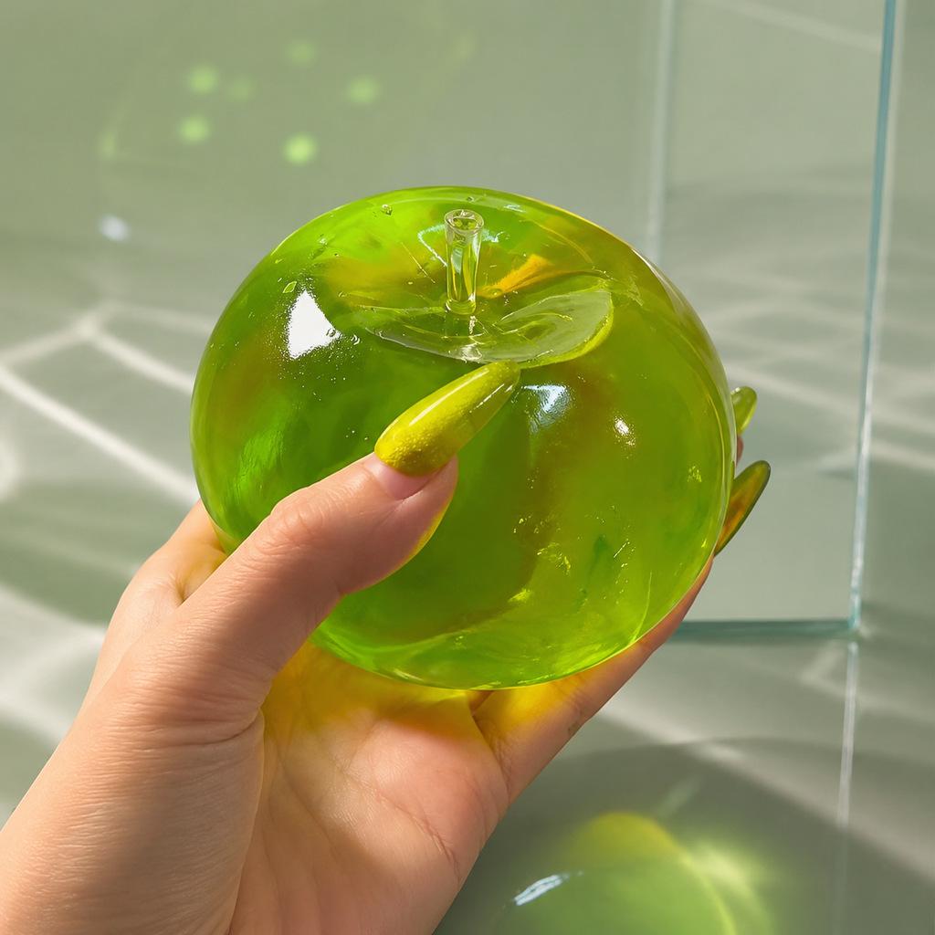 Premium Materiaal Esthetische Realistische Appel Squishy, Super Zachte Langzame Terugslag Fidget Speelgoed voor Volwassenen Stressverlichting Cadeau voor Vrienden