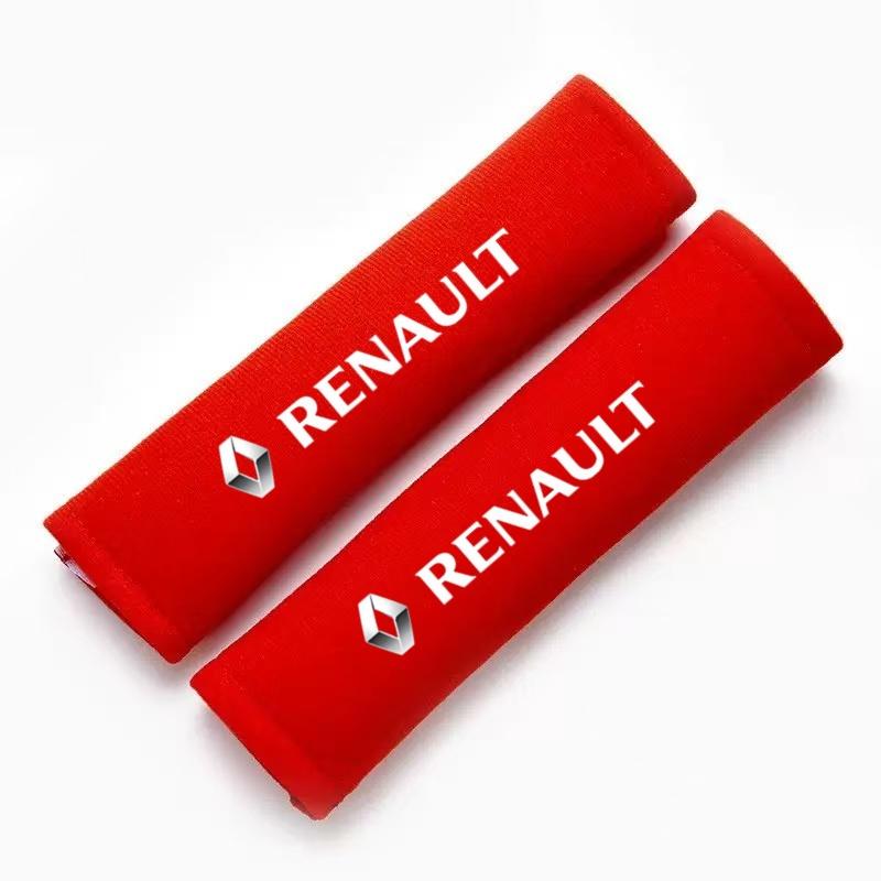 Interior Stickers 2Pcs Car Seat Belt Protection Shoulder Pad Cover For Renault Scenic Clio Laguna 2 3 4 5 Kangoo Fluence Megane