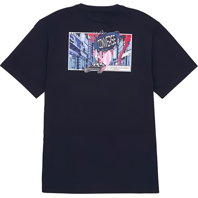 Converse COMIC T Shirt Men's Black 10026685-A01