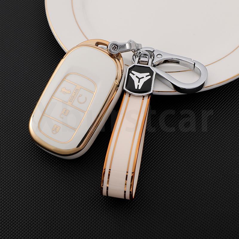 4 5 Buttons Soft Tpu Car Key Case Cover Auto Shell Fob Holder For Honda Civic Accord Hr-V Cr-V Crv Accessories