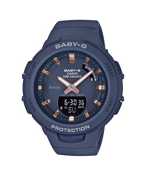 Casio Men s Resin 100M Water Resistant Digital Shock Resistant Quartz Watch BSA-B100-2A синий
