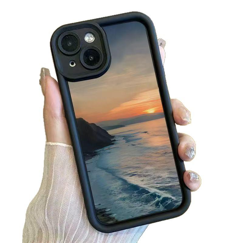 Sunset afterglow applies to iphone16pro mobile phone case Apple 15 personality 14 foreign trade 13promax new 12x