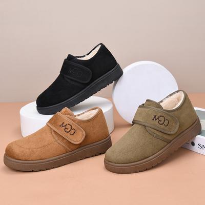 Unisex Schlüpf-Schneestiefel Gepolstert Weicher Boden Dicke Sohle Haus Warme Baumwollschuhe Outdoor Wandern Kalter Winter Fleece Anti-Rutsch Stiefel