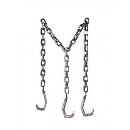 Festdekorasjon - Kjede med slakterkroker - 180 x 55 x 5 cm - PVC - Halloween