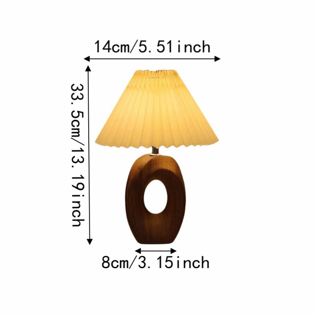 Pleated Design Desk Lamp Ceramic Base Minimalist Style Bedside Lamp Dimmable Advanced Atmosphere LED Desk Lamp Reading Light
