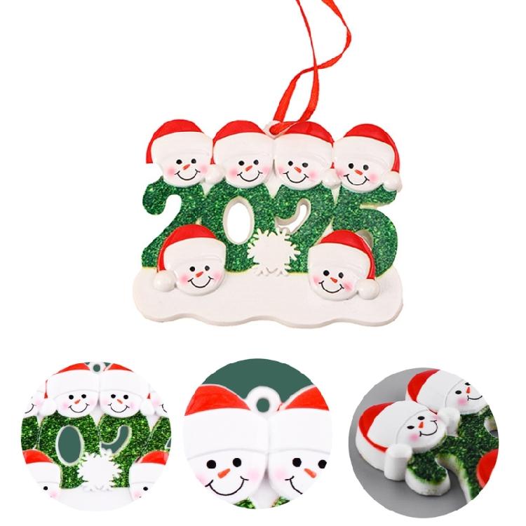 Snowman Resin Christmas Ornament Customizable Decoration Safe For Children Family Holiday