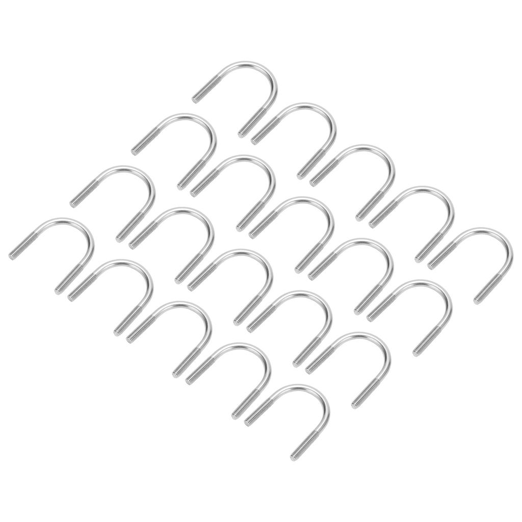 20Pcs UShaped Bolt Set 304 Stainless Steel M6x33 Machinery Parts Hardware Tools