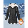 New Men's Fleece Lined Hooded Jacket, European & American Autumn Winter Outdoor Hiking Waterproof Windbreaker Coat
