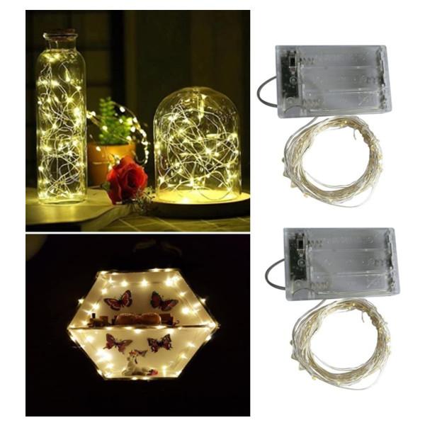 1 Pack Fairy Lights Battery Powered, 5m 50 LED String Lights for Bedroom Christmas Party Wedding Decorations